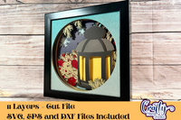 Winter Lantern Christmas 3D Shadow Box File