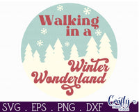 Winter Wonderland Round Retro Sign