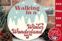 Winter Wonderland Round Retro Sign