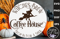 Witches Brew Coffee House Round Svg