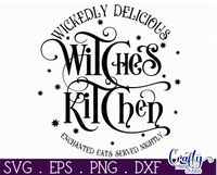 Witches Kitchen Round Sign Svg