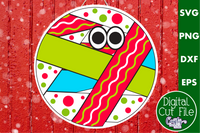 Wrapped Present Cute Christmas Round SVG