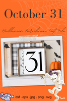 October 31 Halloween Sign