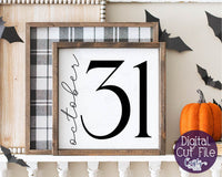 October 31 Halloween Sign