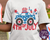 4th Of July Monster Truck Svg