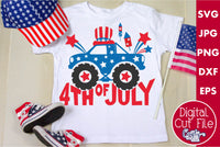 4th Of July Monster Truck Svg