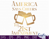 America Says Cheers Sign Svg