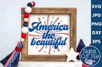 America The Beautiful Sign Svg