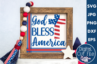 God Bless America Sign Svg