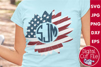 4th Of July Sunflower Monogram