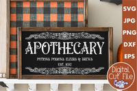 Apothecary Halloween Sign