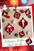 Buffalo Plaid Arabesque Tile Ornament Svg