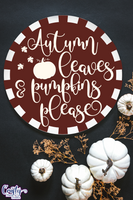 Autumn Leaves And Pumpkins Please Sign