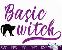 Adult Halloween Svg, Basic Witch