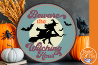 Retro Round Halloween Sign Bundle #1