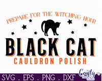 Black Cat Cauldron Polish Vintage Sign