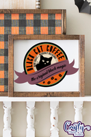 Black Cat Coffee Vintage Farmhouse Sign