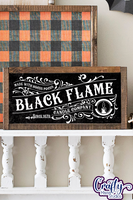 Black Flame Candle Company Vintage Sign