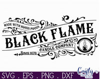 Black Flame Candle Company Vintage Sign