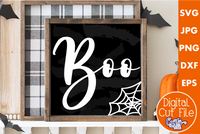 Boo Halloween Sign