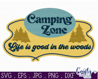 Camping Zone Retro Camping Svg