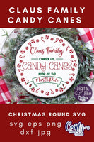 Claus Family Candy Cane Svg