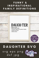 Daughter Definition Svg, Family