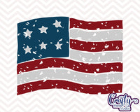 Distressed American Flag Svg