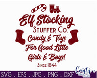 Elf Stocking Stuffers Svg