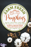 Farm Fresh Pumpkins Round Sign Svg