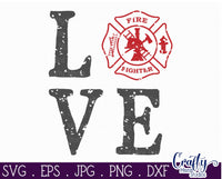 Firefighter Love SVG