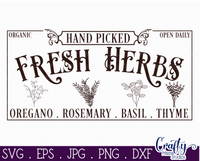 Fresh Herbs Svg File