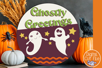 Retro Round Halloween Sign Bundle #1