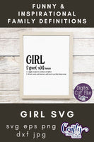 Girl Definition Svg, Daughter, Family