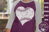 Heart Baseball Svg, Grunge Baseball