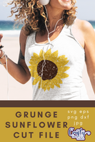 Grunge Sunflower Svg