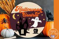 Retro Round Halloween Sign Bundle #1