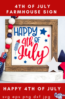 Happy 4th of July Sign Svg