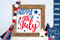 Happy 4th of July Sign Svg