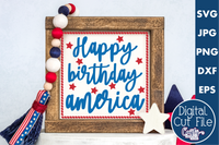 Happy Birthday America Sign Svg