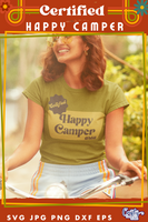 Certified Happy Camper Area Retro Svg