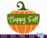 Happy Fall Round Sign Svg