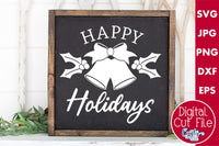 Happy Holidays Sign Svg