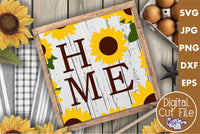 Sunflower Home Sign Svg, Sunflower Svg