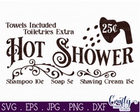 Hot Shower Vintage Svg File