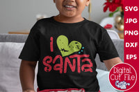 Christmas Svg, I Love Santa Grunge