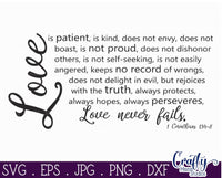 Love Never Fails, Love Is Patient Love Is Kind