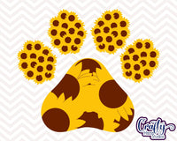 Sunflower SVG, Dog Paw