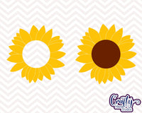 Sunflower Svg, Sunflower Monogram