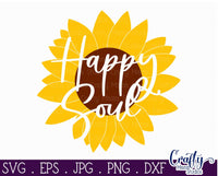 Happy Soul Svg, Sunflower Svg